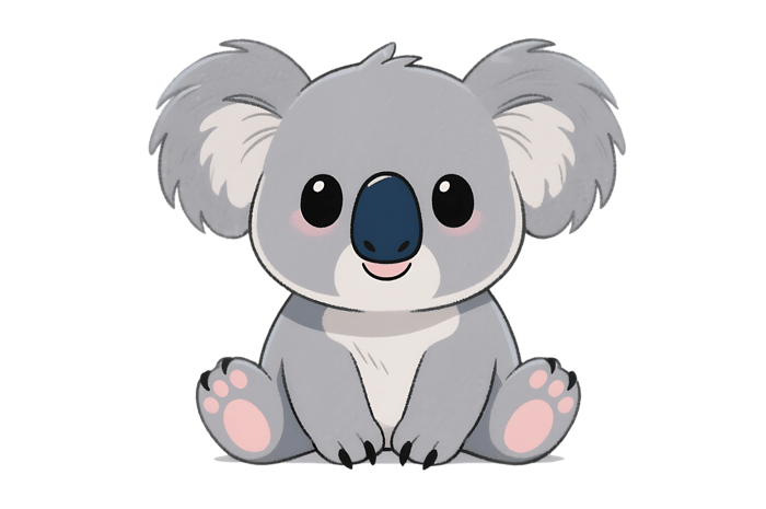 Adorable cartoon koala bear illustration381