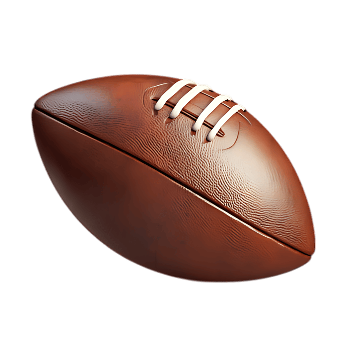 American football ball close up view
