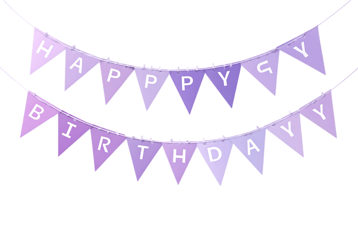Happy Birthday! Purple bunting405