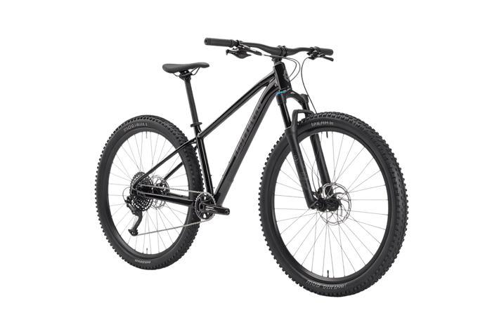 Sleek black mountain bike for outdoor adventures and exercise