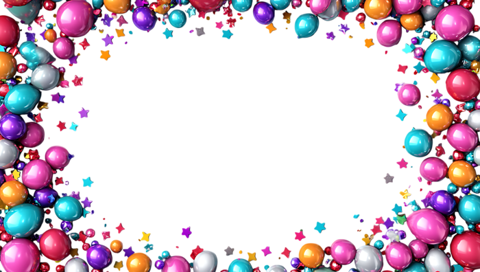 Colorful balloon frame with copy space