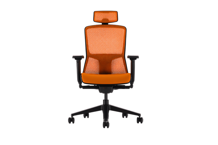 Modern orange ergonomic office chair