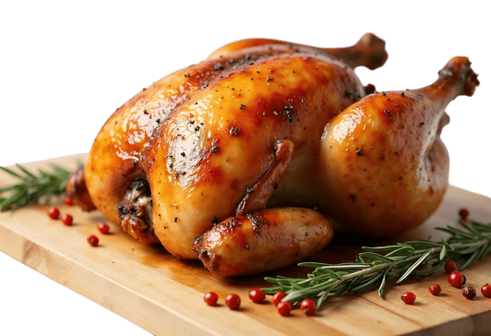 Roasted chicken with rosemary and peppercorns