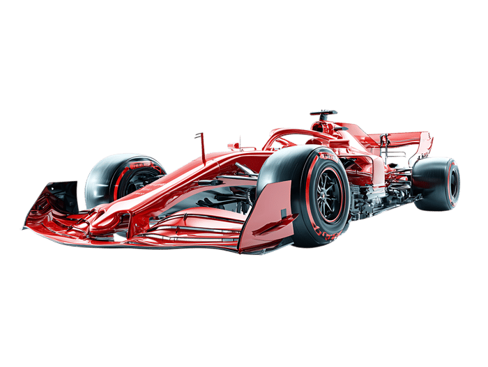 Sleek Red Formula 1 Race Car