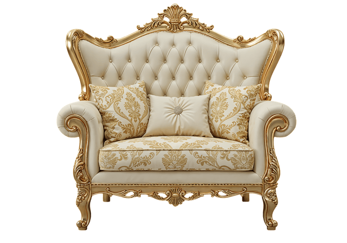 Elegant gold and cream luxury sofa608