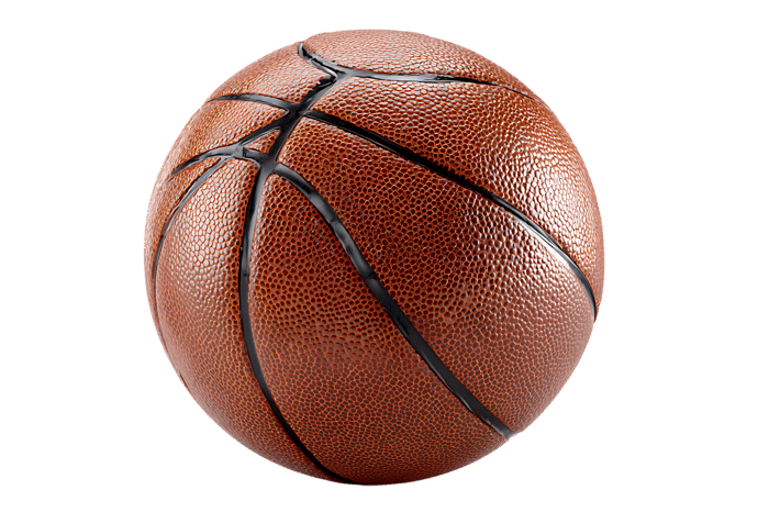Close-up of a classic basketball.