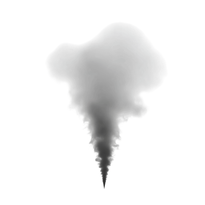 Realistic smoke effect for compositing and design