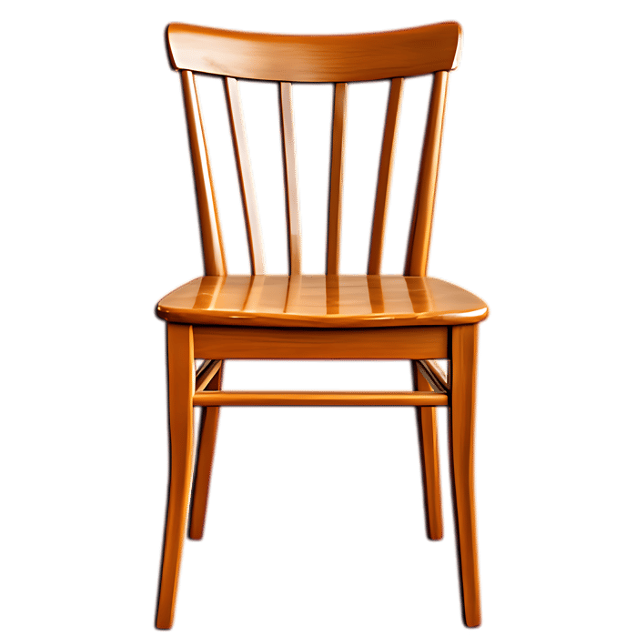 Wooden chair isolated on black background