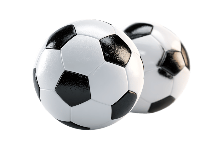 Two soccer balls close up. Sport, game, competition697.