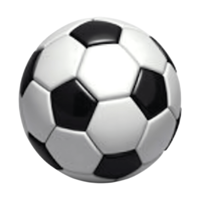 Traditional black and white soccer ball isolated on white background, symbol of football and sports