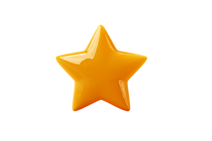 Shiny gold star 3D rendering. Success, rating, award concept.