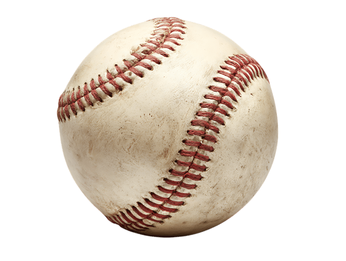 Well-worn baseball ready for action!