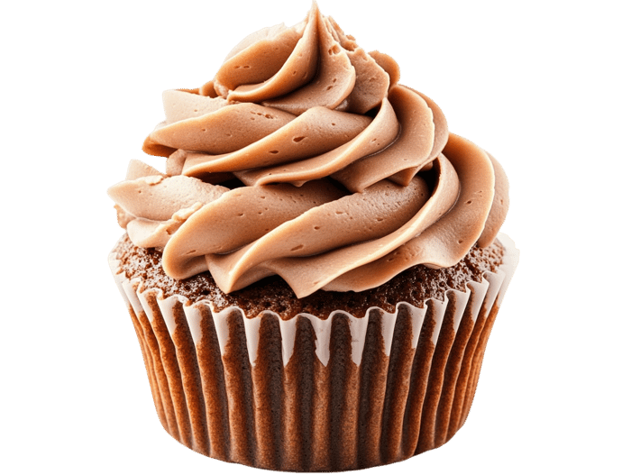 Delicious chocolate cupcake with creamy frosting