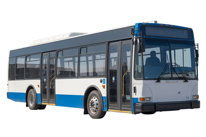 Public transportation bus for city and urban travel