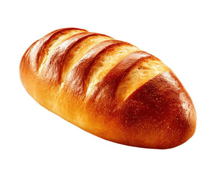 Golden-brown loaf of bread, freshly baked.
