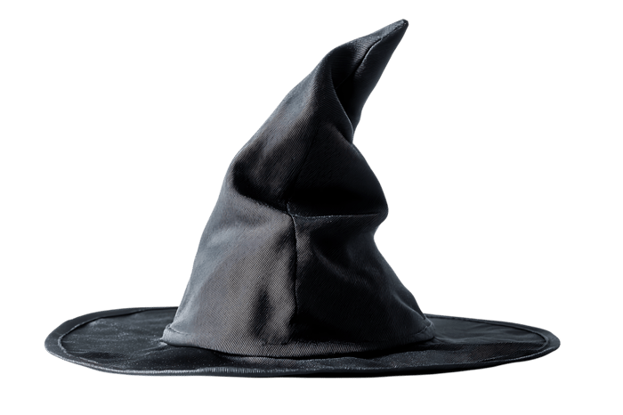 Dark witch hat, Halloween, magic, mystery.