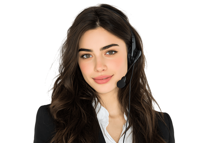 Portrait of a friendly female customer service representative.