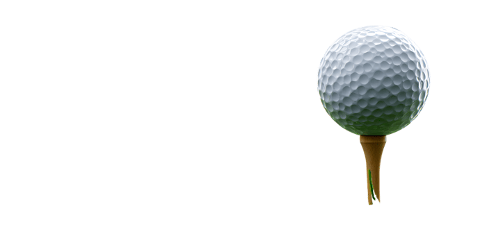 Golf ball on a tee against a black background, ready for the first drive.