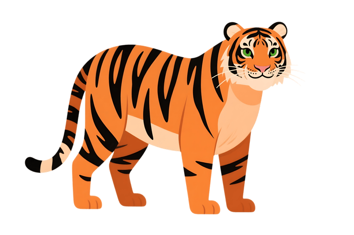 Cartoon tiger illustration534
