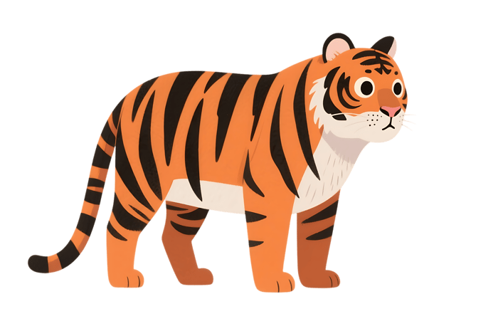 Cartoon tiger illustration888