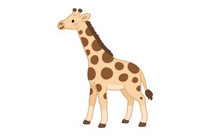 Cute cartoon giraffe illustration