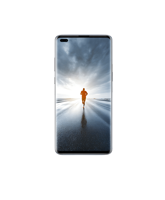 Smartphone screen displays a runner