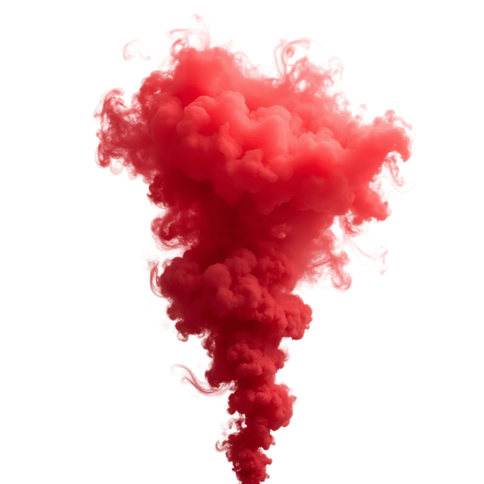 Dramatic red smoke cloud effect for creative projects