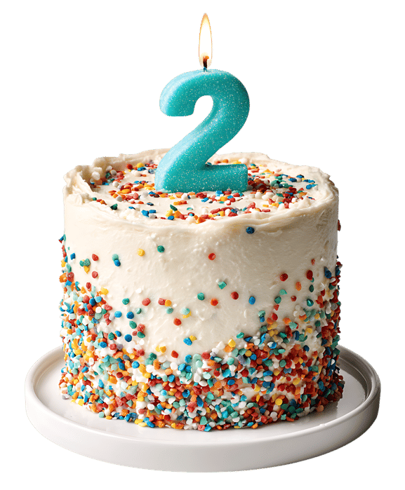 Delicious second birthday cake!