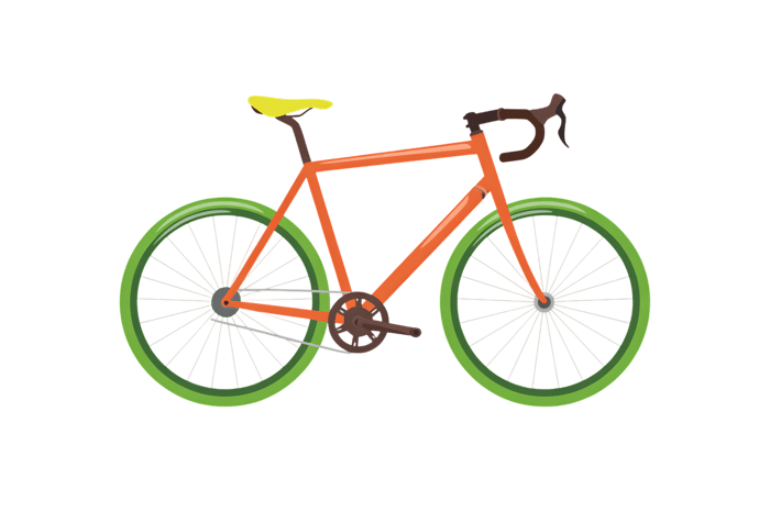 Colorful bicycle illustration