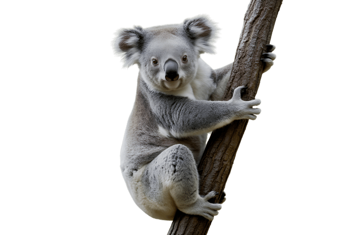 Koala on a tree branch