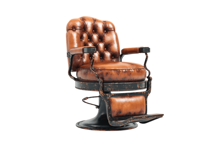 Antique barber chair  leather  classic style