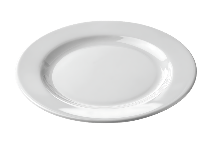 Clean, simple oval plate, perfect for food photography backgrounds or mockups.