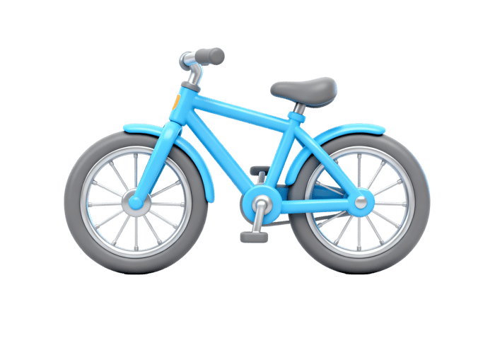 Illustration of a blue bicycle