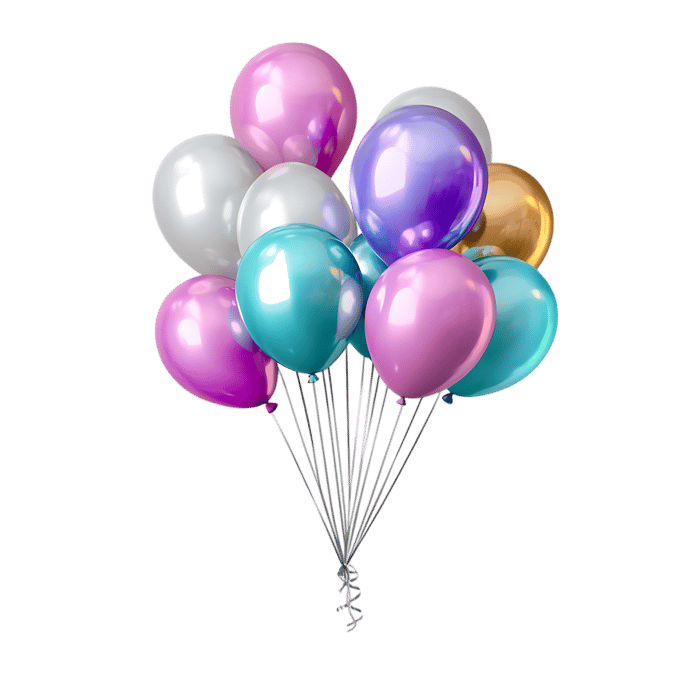 Colorful bunch of balloons, party decoration