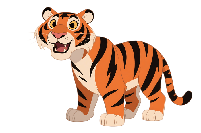 Cartoon tiger illustration