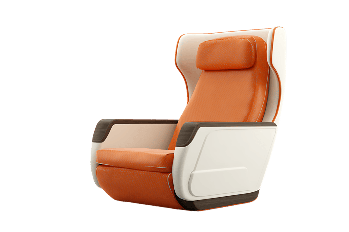 Modern orange armchair