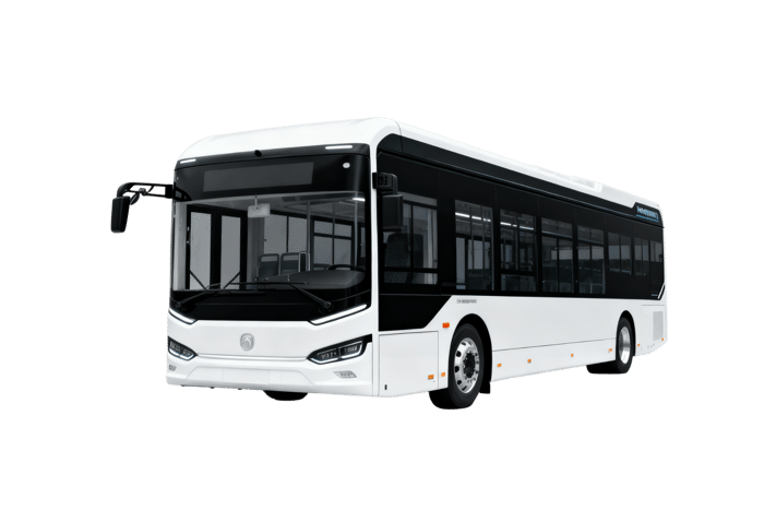 Modern electric city bus for public transportation