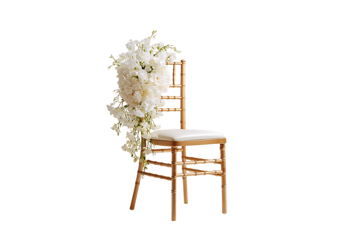 Decorated chair for wedding or event