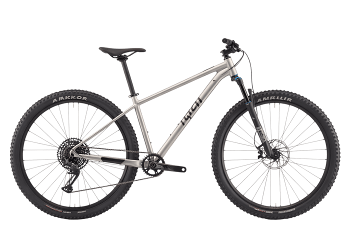 Silver mountain bike for outdoor adventures and exercise