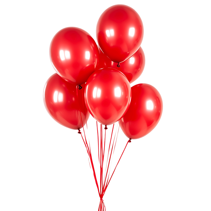 Bunch of red balloons isolated on black background702