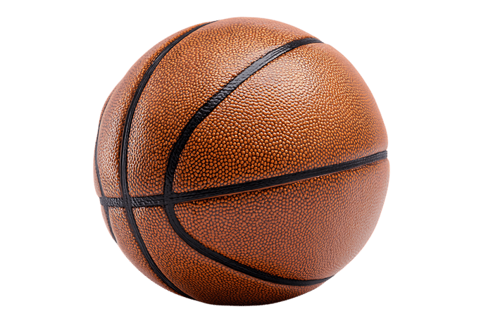 Close up of a classic basketball.