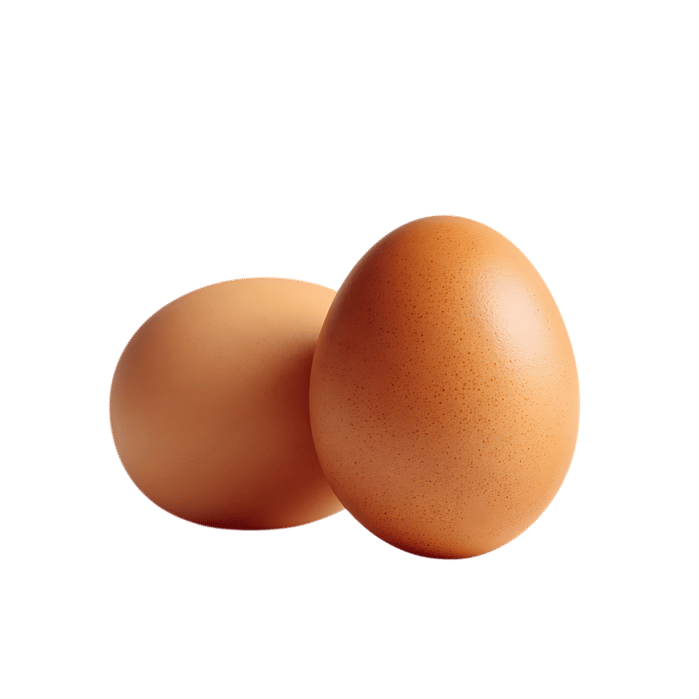 Two brown eggs close-up