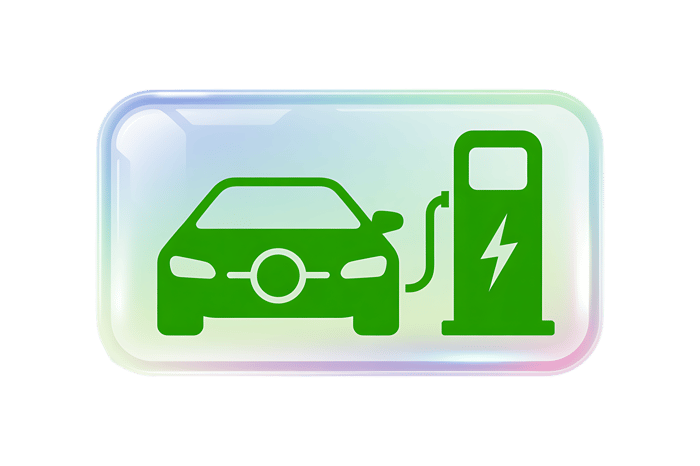 Electric car charging point icon