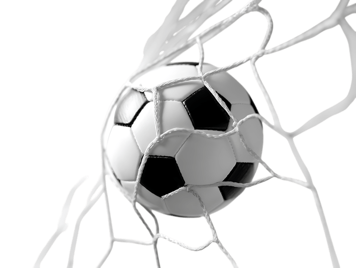 Soccer ball in net. Goal!