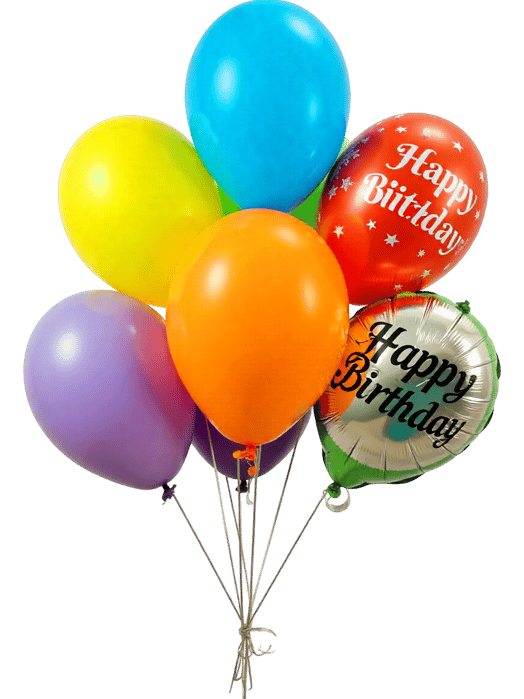 Colorful birthday balloons for party celebration