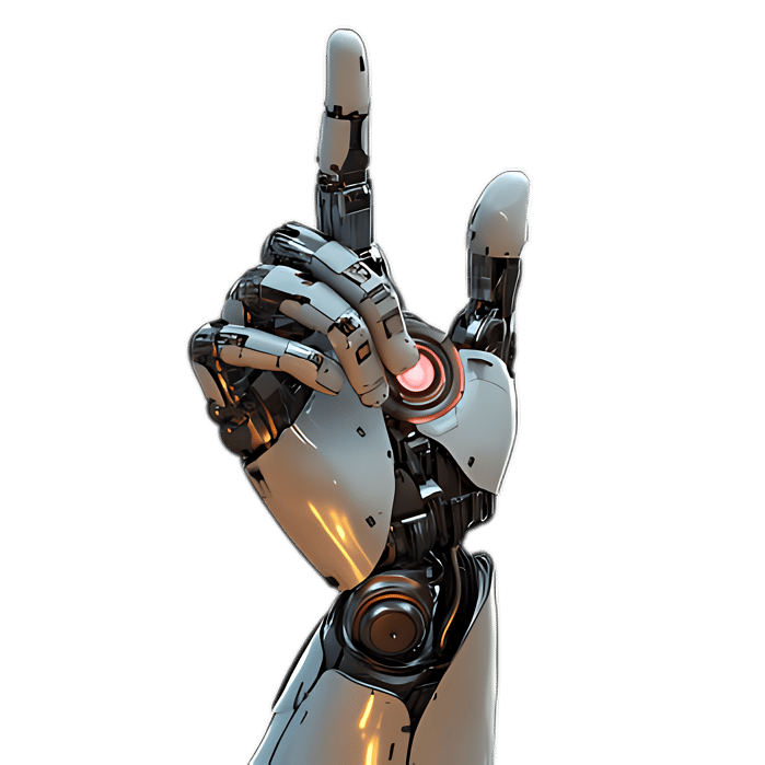 Robotic hand pointing, futuristic technology826
