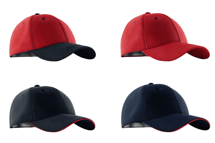 Two color variations of a classic baseball cap