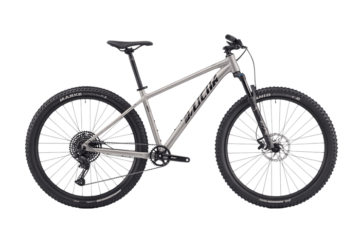 Silver mountain bike for outdoor adventures