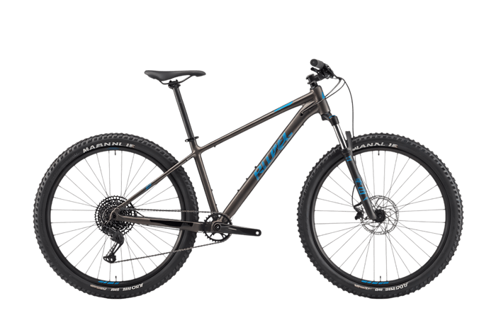 Gray mountain bike for outdoor recreation and exercise