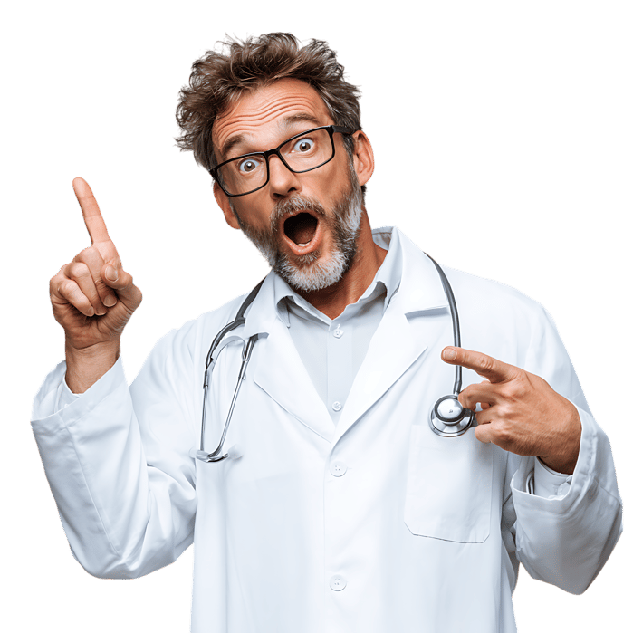 Surprised Doctor with an Idea